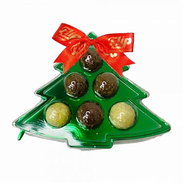 Caja de caramelos árbol de Navidad transparente/verde de 6 cavidades (5 unidades)